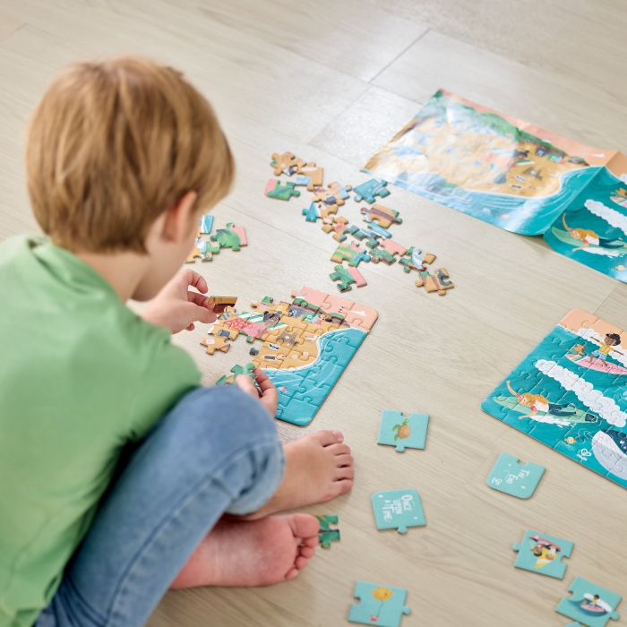 Puzzle pentru copii Prietenii Oceanului (3 in 1) si joc storytelling