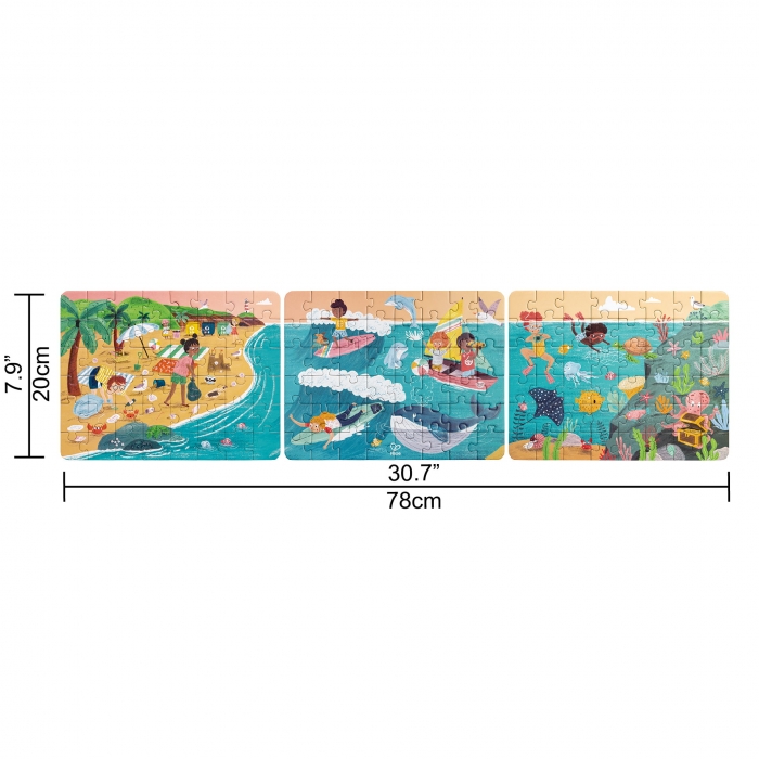 Puzzle pentru copii Prietenii Oceanului (3 in 1) si joc storytelling