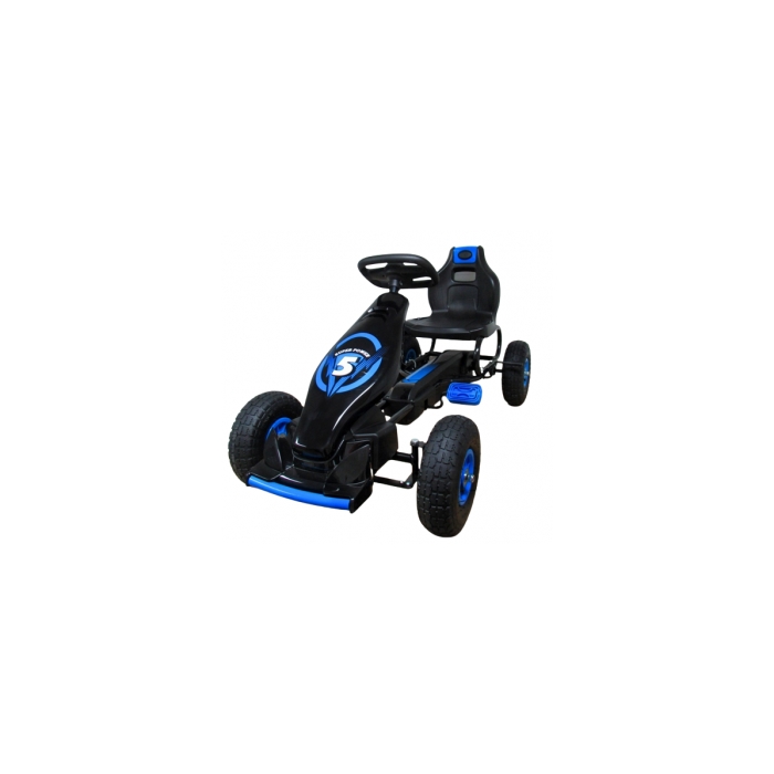 Kart cu pedale Gokart, 4-10 ani, roti gonflabile, G8 R-Sport - Albastru EDEEDIG18ALBASTRU