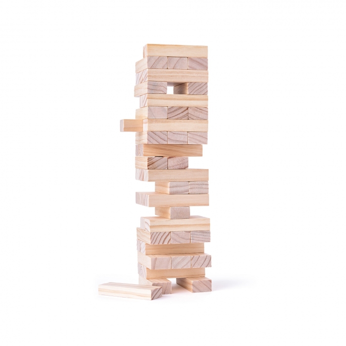 Jucarie din lemn - Turnul Tonny cu piese natur (48 piese)