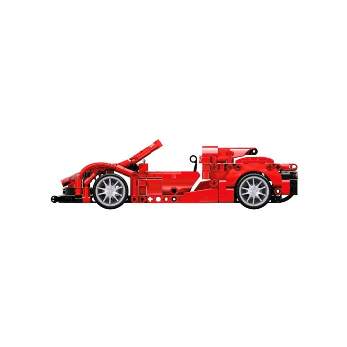 Masina sport rosie tip lego tehnic de constructie (482 piese)