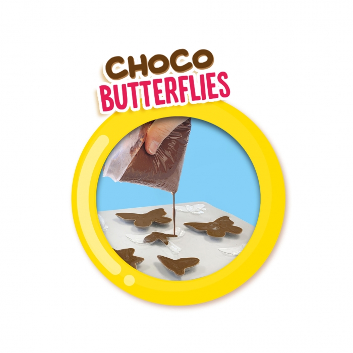 Set pentru copii de facut ciocolata cu forme de fluturi