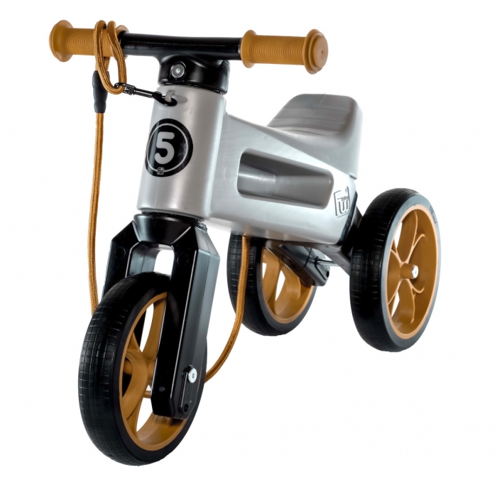 Bicicleta fara pedale Funny Wheels Rider SuperSport 2 in 1 Matte Grey FW-517429