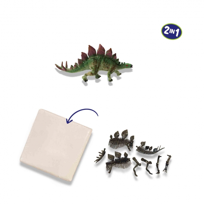 Set creativ Dino si excavarea scheletului 2 in 1 - Stegozaur