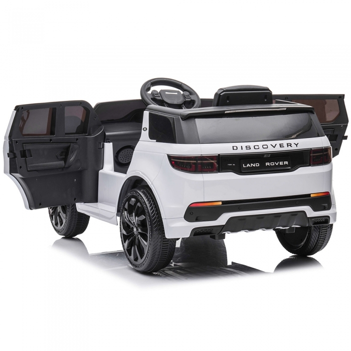Masinuta electrica Chipolino SUV Land Rover Discovery cu scaun din piele si roti EVA white HUBELJLRD221WH