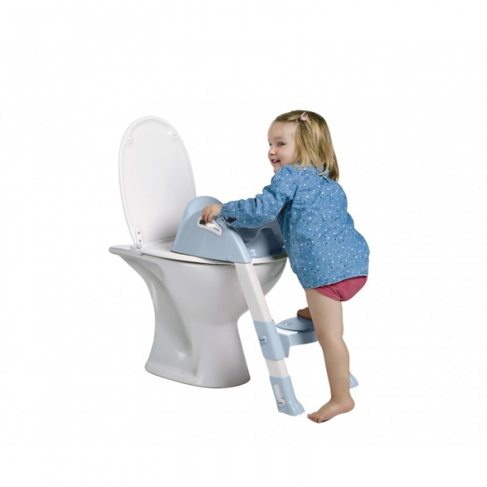 Reductor pentru toaleta cu scarita Kiddyloo Baby blue DNBTHE172543